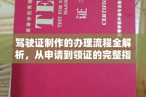 东兴驾驶证制作的办理流程全解析，从申请到领证的完整指南