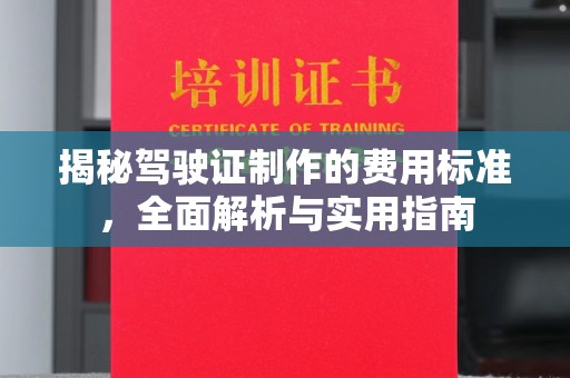 东兴揭秘驾驶证制作的费用标准，全面解析与实用指南